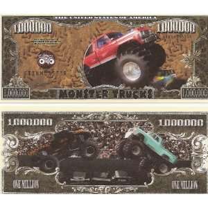 Monster Truck $Million Dollar$ Novelty Bill Collectible