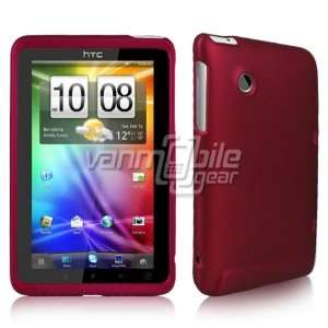  HTC EVO View 4G/Flyer   Hot Pink Hard Rubberized Plastic 