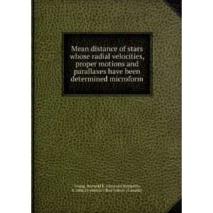 Mean distance of stars whose radial velocities, proper motions and 