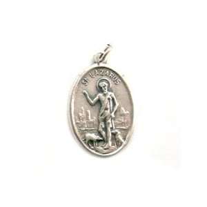 Saint Lazarus Oxidized Medal   MADE IN ITALY Jewelry