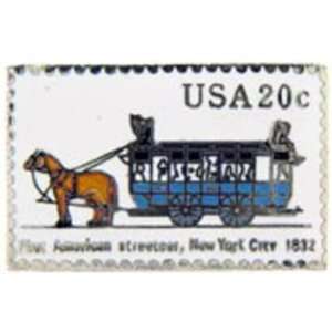  First American Railroad Stamp Pin 1 Arts, Crafts 