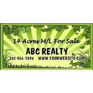  3x6 Vinyl Banner   Real Estate Specialized Green 