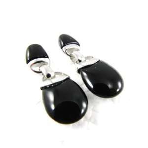  Silver loops Ruth onyx. Jewelry