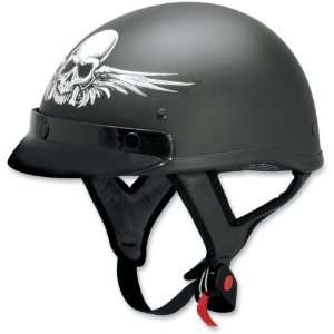   70 Beanie Helmet , Color Flat Black, Size Md, Style Skull 0103 0855