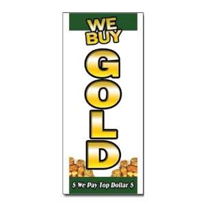  24 WE BUY GOLD VERTICAL 1 DECAL sticker buying cash for 