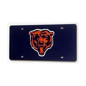  CHICAGO BEARS (NAVY) LASER CUT AUTO TAG