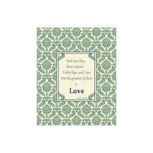  The Greatest is Love 1 Corinthians 1313 Sage Tapestry 