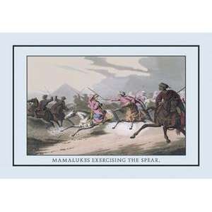   Vintage Art Mamalukes Exercising the Spear   12412 1