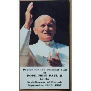  Pope John Paul II Message Card