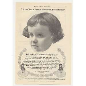  1912 Fairy Soap Little Girl N. K. Fairbank Co Print Ad 