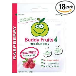Buddy Fruits Raspberry Pure Fruit Bites, 1 Ounce (Pack of 18)  