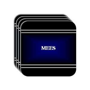 Personal Name Gift   MEES Set of 4 Mini Mousepad Coasters (black 