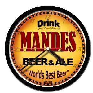  MANDES beer and ale cerveza wall clock 