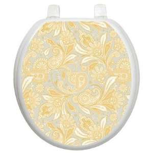 Toilet Tattoos TT 1034 R / TT 1034 O Toilet Seat Applique with Antique 