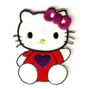  Hello Kitty Red Shirt Sitting Iron on Patch Applique 