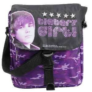  Justin Bieber Bieber Girl 14 inch Crossbody Bag   Black 