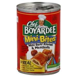  Chef Boyardee Mini bites Mini Beef Ravioli & Meatballs, 15 