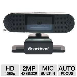  Gear Head 8MP 1080P HD Webcam with Dual Microphone 