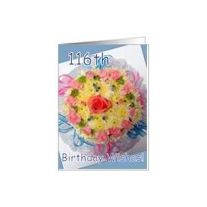  116th Birthday   Floral Cake Card Toys & Games