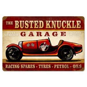   Knuckle Garage BKG 172 VRC 18 X 12 Vintage Race Car Sign Automotive