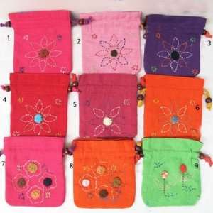 CET Domain SZ13 81 PURPLE Cute Embroidery Mini Fabric Satchel Bag 