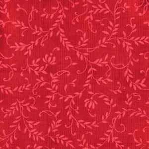 PB SWRI172R Skywriting, Rich Red Fern Tonal Fabric by P&B 