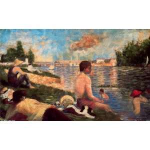 FRAMED oil paintings   Georges Pierre Seurat   24 x 14 inches   Final 
