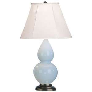 Robert Abbey 1656 Double Gourd   Accent Lamp, Baby Blue Glazed Ceramic 