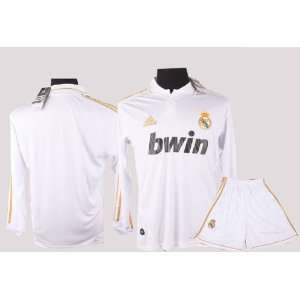  Real Madrid 2012 Home Long Sleeve Jersey Shirt & Shorts 