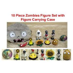  Plants vs Zombies 10 Piece Figure Set with Zombie Carrying 