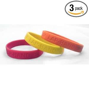  3 pack of Lap band Medical Alert Silicone Bands Health 