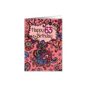  Happy Birthday   Mendhi   63 years old Card Toys & Games