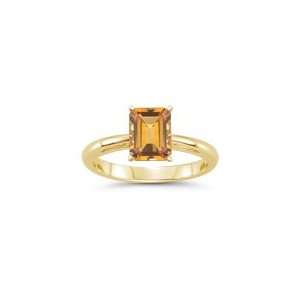    4.41 Cts Citrine Solitaire Ring in 18K Yellow Gold 4.0 Jewelry