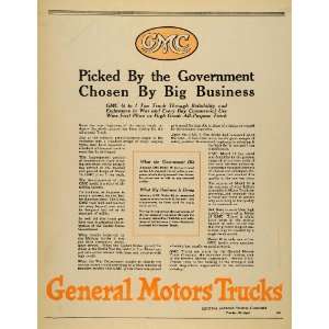 1920 Ad GMC General Motors Trucks Model 16 Commercial Transportation 