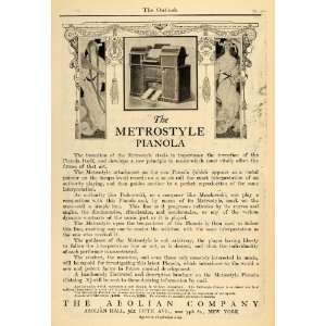  1903 Ad Metrostyle Pianola Aeolian Musical Instrument 