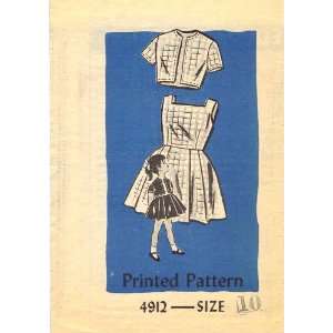   Sewing Pattern Girls Dress & Jacket Size 10 Arts, Crafts & Sewing