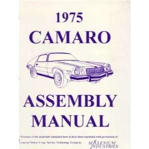  1975 CHEVROLET CAMARO Assembly Manual Book Rebuild 