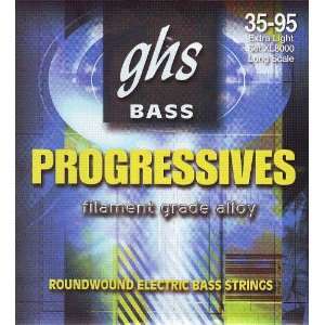 GHS Electric Bass 4 String Progressives Roundwound 34 Scale, .035 