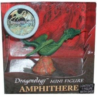 Dragonology 3 Inch Tall Mini Dragon Figure   Amphithere with Display 