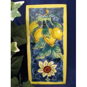 Deruta Tuscan Sunflower First Stone Wall Tile from Italy 