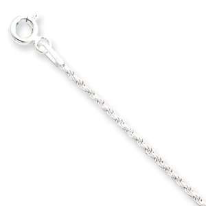  Sterling Silver 1.5mm Diamond cut Rope Chain Jewelry