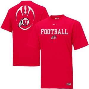  Nike Utah Utes Red Team Issue T shirt