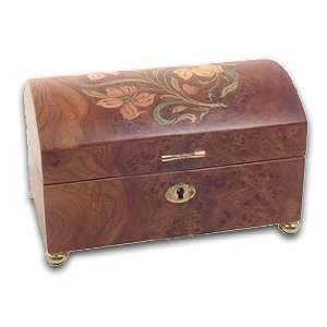  Magnificent Medium Trunk with Floral Theme Music Box 