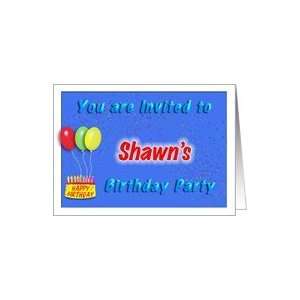  Shawns Birthday, Invitation to the Party Card Toys 