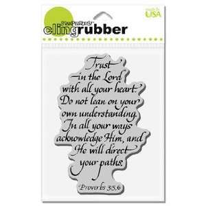  Cling Proverbs 35, 6   Cling Rubber Stamp Arts, Crafts 