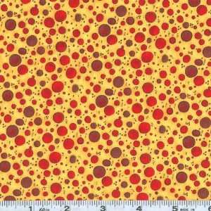  45 Wide Giddyup Kids Polka Dots Yellow Fabric By The 