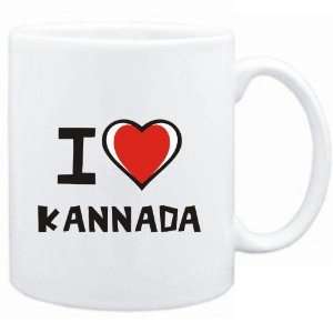  Mug White I love Kannada  Languages