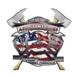  Assiatant Chief Firefighter Fire Rescue Decal   2 h 