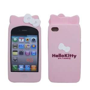   4S Soft Case with Ears (Light Pink) Cell Phones & Accessories