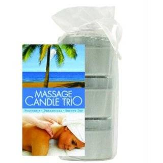 Earthly body massage candle trio gift bag   2 oz skinny dip dreamsicle 